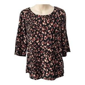 Soyaconcept XS Floral Print 3/4 Sleeve Blouse, 100% Viscose, Made in Bangladesh